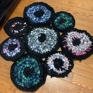 For the love of Plaid! Handmade upcycled fabric rug.